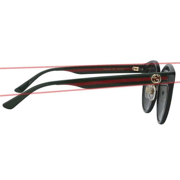 Gucci Round Frame Sunglasses Black Grey Lens - Picture 11 of 16